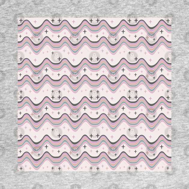 70s Retro Groovy Wavy Pattern Design by Mastilo Designs